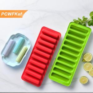 【PCWFKef】 Silicone dải dài Ice Cube khuôn không dính cho sô cô la Jelly Biscuit DIY Baking Ice Cream thanh khay công cụ nhà bếp 10 Lưới