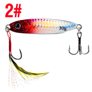 1Pcs 7g/10g/15g/20g/25g/30g Fishing Jigs Metal Jig Lure 8Colors Slow Jig 3D Eyes Hard Bait Laser Body Sinking Jigs Treble Hook