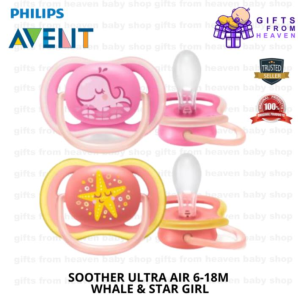 PHILIPS AVENT SOOTHER ULTRA AIR 6-18M WHALE & STAR SCF085/04