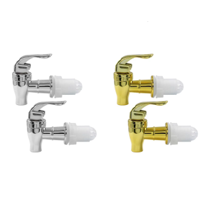 2Pieces Multipurpose Beverages Dispenser Spigot Gold Color Easy to Installion and Hygienic for Various Occasions