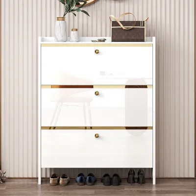 Slim Rack Large Capacity Shoe Storage Living Room Entrance Flip Door Shoes Cabinet