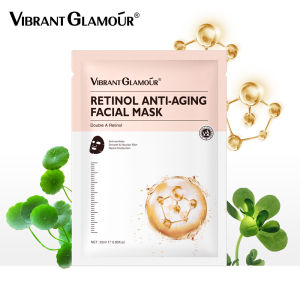 VIBRANT GLAMOUR [BPOM] Double A Retinol Masker Wajah Anti-Anti-Penuaan Whitening Sheet Mask Mengurangi garis-garis halus Menyamarkan bintik-bintik hitam Mengurangi Melasma Hyaluronic Acid Melembabkan Menutrisi Mengontrol minyak Mengecilkan pori 1 Piece