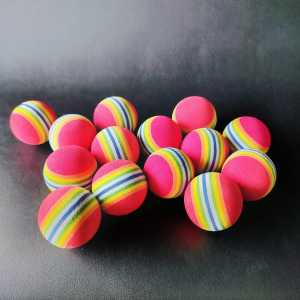 Bola Permainan Kucing Pelangi Elastis - Mainan Anak Kucing Warna-warni