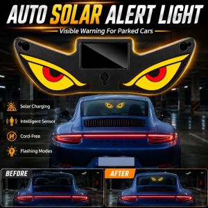 Demon Eye Solar LED Car Light Wireless Window Warning Lamp Demon Eye Neon Decoration Interior Ambient Lighting
