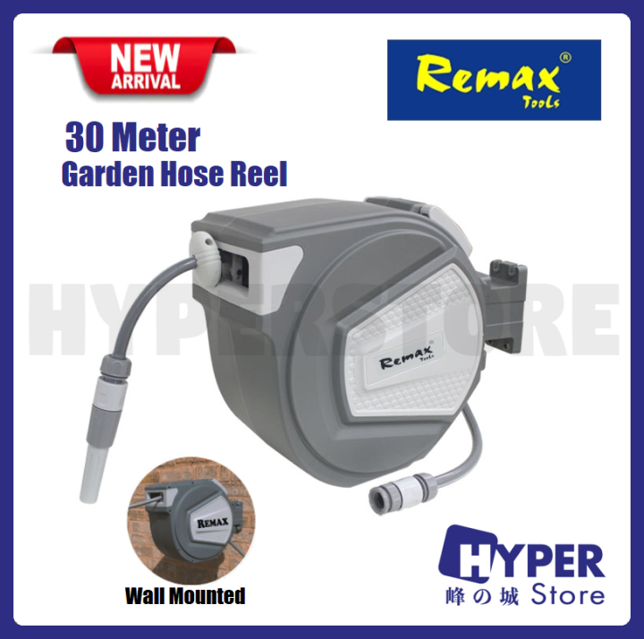 REMAX 20m / 30m Automatic Retractable Garden Hose Reel / 1/2 Auto Rewind  Wall Mount Water Pipe / Hos Air Kekili