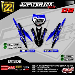 (COD) Sticker Striping JUPITER MX OLD MOTOR RBT BEBEK MODIF SUPERMOTO terbaru Desain Grafis 08