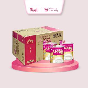 Thùng 12 Lon Sữa Bột Dinh Dưỡng Morinaga Nutritional Milk Powder Plus Tăng Cường Đề Kháng và Hệ Miễn Dịch Người Lớn