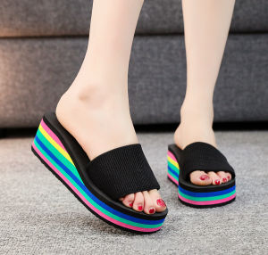 [Free Shipping] WomenS Shoes 2026 New Fashion Casual Sandals With Elastic Straps Wedge Heels And Design For Beach Wear