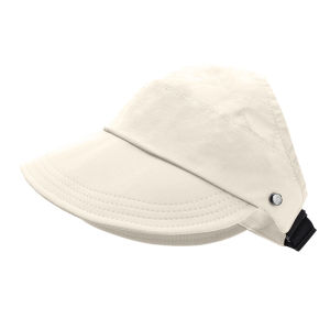 New Summer Quick-drying Wide Brim Sunhat Women Foldable Adjustable Outdoor Beach Bucket Hat UV Protection Visors Fisherman Ponytail Caps