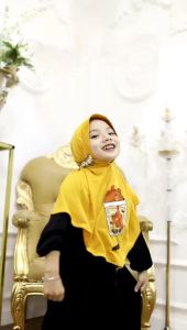 kerudung anak boba kalea. untuk usia 3-6th by aretha.hijab anak karakter.kerudung anak balita