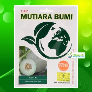 Benih Melon Hibrida HENI F1 Cap Mutiara Bumi Isi 40 Butir Melon Tahan Gemini Virus Daging Putih Kehijauan