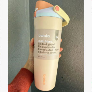 Penhao store 4 Styles OwalCup Handheld Cup 30oz OwalFreeSip Sway Bottles Insulated Stainless Steel Kettle Water Bottle Creative Portable SpLarge Capacity Keep Cold Cup