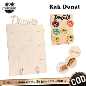 Donut Display Holder Stand Display Donat Rak Permen Bahan Kayu Untuk Pesta