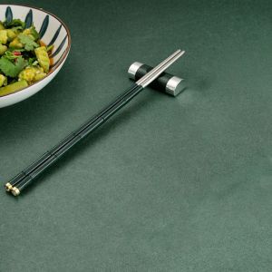 STVML High Quality 1 Pair Healthy for Home 304 Stainless Steel Food Sushi Dining Metal Chopsticks Tableware Kitchen Tool Chopsticks