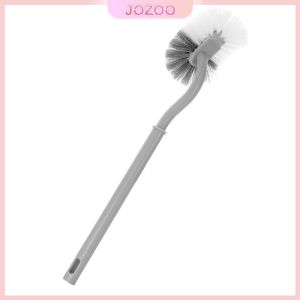 Jozoo Long-Handled Toilet Brush Curved Head Soft Bristles Quick Drying Bathroom Corner Cleaning Tools