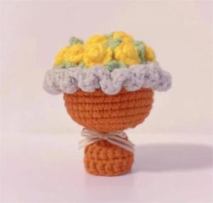 Móc khóa Handmade bằng Len [ Bó Hoa Mini ] siêu dễ thương