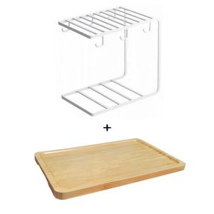 【wuxih】Pemegang cawan rumah kreatif terbalik kaca seramik cawan mark penyimpanan saliran penyimpanan penyimpanan rak dengan dulang