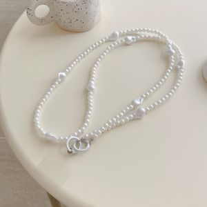 GRC [New] Tali Lanyard Selempang Hp Manik Manik Silver Chrome Hearts Beads Love PhoneSling Lanyard Simple SM312