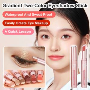 ✨100% Original✨6 Ccolors Gradient Two-Color Lazy Eye Shadow Stick/Easy-To-Smudge Makeup Eyeshadow Stick/Pearlescent Glitter Eyeshadow Palette Eyeshadow Pencil Bright Longlasting Nonremoval Of Makeup Waterproof And Sweatproof