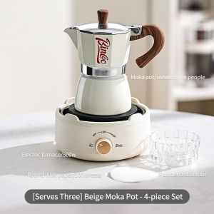 BINCOO Moka Pot Gift Box with Stove Set Household Small Hand-brewed Coffee Pot Set Best Gift