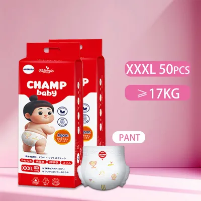 CHAMP Lampin Bayi [100 Keping – 2 Pek] | Seluar Tarik (Pull-up) | Selesa Nipis & Bernafas | Penghantaran Pantas | Saiz S–XXXL