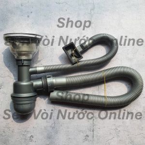 [TRỌN BỘ] Xả chậu rửa chén dùng cho loại 1 hộc có thoát tràn lọc xả inox304.