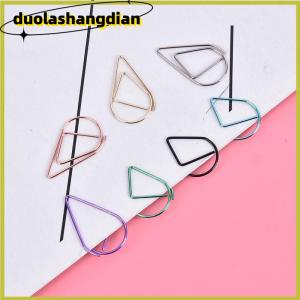[Duola] 50 Pieces Metal Drop Shape Paper Clips Kawaii Cute Bookmark Clip Stationery