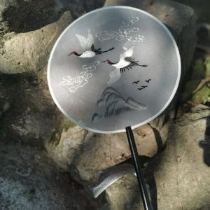团扇宫扇扇子景点拍照道具舞团扇双面刺绣手工古风扇团扇双面刺绣Peminat kumpulan peminat istana tarikan peminat prop foto peminat kumpulan tarian sulaman dua sisi kipas purba buatan tangan sulaman dua sisi