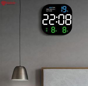JD-6633 Jam Dinding Tampilan Hari Tanggal Suhu Hitung Mundur Tanggal Cina Lunar Free Remote Control