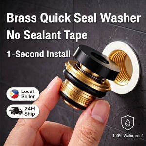 Universal Faucet Washer Brass Automatic Water Stop Valve G1/2 Sapatilya sa Gripo Leak Proof Rubber Gasket Spring Check Seal