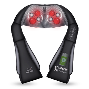 Snailax SL-632NC Cordless Hand-held Shiatsu Massager for your Neck Back Shoulder and Tummy and Heat Option 1 Year Warranty Ideal Gift