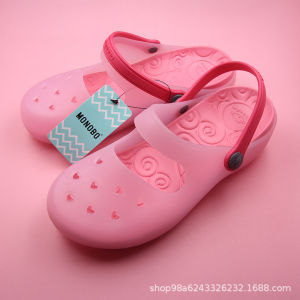 Thailand MONOBO Womens Outdoor Sandals Jelly Non-Slip Thick Sole Beach Shoes ins Trendy Closed-Toe Soft Sole Shoes