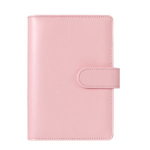 PU Leather Notebook Binder Macaron A6 Album Binder Photocard Budget Cash Stuffing Organizer Binder