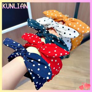 [KUNLIAN] 1pc New Vintage Red Hairband For Women Versatile Bow Headband With Wide Edge Korean Style Hair Accessories