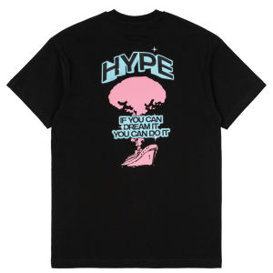 HYPE cartoon seasonal Sailing T-shirt round neck loose simple mens and womens high-quality cotton top