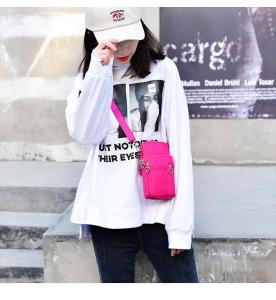 ZenBlossom Tas HP Selempang Mini Heart Zipper ZeeBee