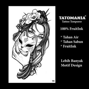 TATOMANIA-Stiker tato temporer semi permanen tahan lama anti air 11x18 Motif Gambar 01-100