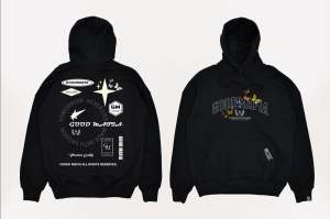 HOODIE ARCH BUTTERFLY - GOODMAFIA - PREMIUM BLACK ONLY