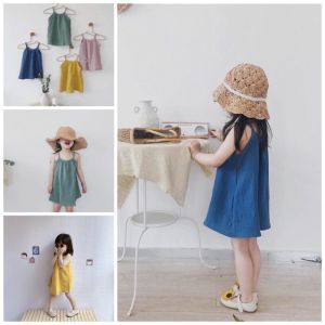 HOT HÈ | VÁY ĐŨI XỐP 2 DÂY XỊN XÒ MÀU TRƠN BASIC CỰC THOÁNG MÁT CHO BÉ YÊU 8-18KG