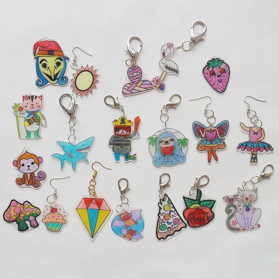 Shrink Film Diy Paper Keychain BANDA 5pcs Keychain Making DIY