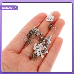 【CANAMEK】 10pair Replacement Metal Batteries Spring Contact Plate Silver For AAA Batterie