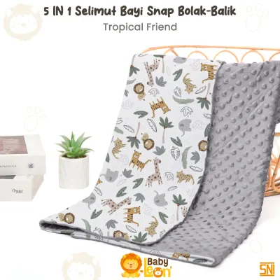 BABY LEON 5in1 Selimut Bayi Multifungsi Selimut Bayi Baru Lahir Selimut Tidur Bayi Baru Lahir Alas Tidur Bayi BS-M07