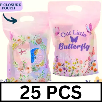 PP1011 Butterfly Floral Loot Bag Chips Bag Chipsbag Zip Candy Party Giveaway Souvenir