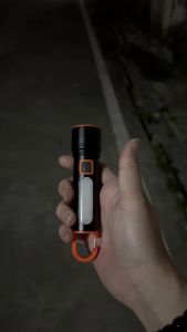 WeHome Ultra Bright LED Flashlight 2000mAH 750lm USB Rechargeable Tactical Torch with Side COB Work Light IP65 Waterproof Zoomable Portable Lantern with Hanging Hook for Camping Emergency & Night Repair