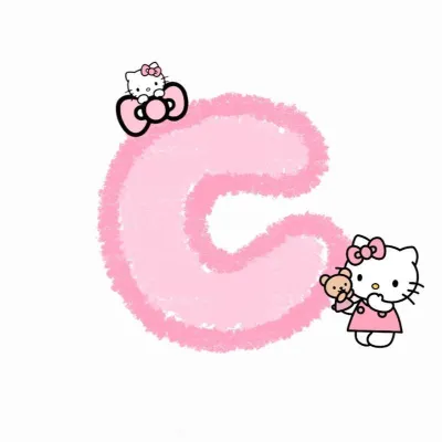Móc Khóa mèo kitty Chữ Cái Dễ Thương Mica 2 Mặt Thiết Kế Độc Đáo Chất Liệu NLP