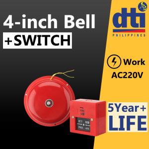 Fire Alarm Bell Manual Switch 4"/6"/8"/10"/12" Home Safe Mall Office Fire Fighting Alarm Red Safeguard Supply Fire Alarm Bell Safeguard Supply Fire Alarm Bell 220V AC Power