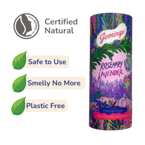 [Official Shop] NEW! Jomingo Natural Deodorant - Plant Based Vegan - Eco Friendly Packaging - Effective and Long Lasting For Kids Women & Men - Rosemary Lavender 50g