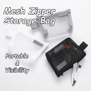 Mesh Coin Purse Key Nylon Three-dimensional Coin Bag Small Item Storage Mini Cosmetic Bag Office