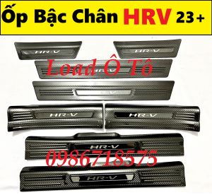 Ốp Bậc Cửa Nẹp Bước Chân Carbon Xe Honda HRV 2023-24 Mẫu Vân Carbon Cao Cấp Sẵn Keo Dán 3M