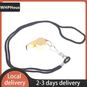 [COD] WHPHous Ship within 24 hours Stainless Steel Rope Whistle Hanging Neck Outdoor Lifesaving Whistle